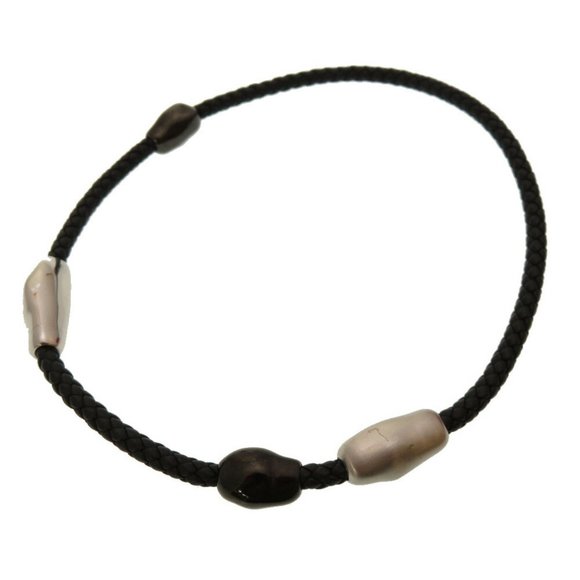 HERMÈS Wave Double Tour Vaux Swift Black Bracelet - Picture 2 of 5